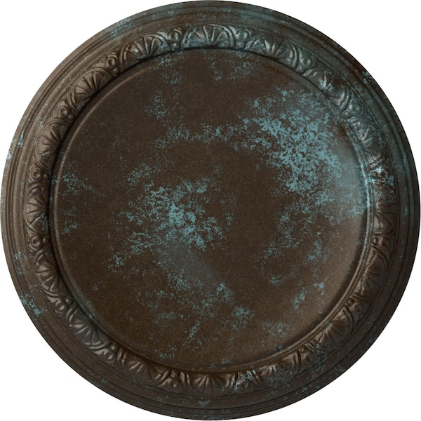 Ekena Millwork Carlsbad Ceiling Medallion (Fits Canopies up to 14 1/4"), 19 1/2"OD x 1 3/4"P, Bronze Blue Patina CM19CABBS - main